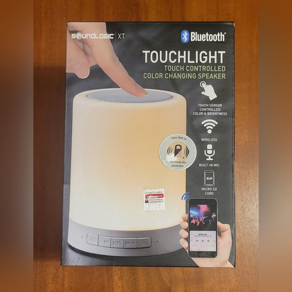 Soundlogic XT TouchLight Color Changing Bluetooth Speaker Wireless Touch Control